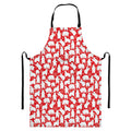 Polar Bear And Snowflake Pattern Print Bib Apron With Pocket