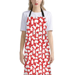 Polar Bear And Snowflake Pattern Print Bib Apron With Pocket