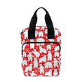 Polar Bear And Snowflake Pattern Print Bible Tote Bag