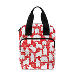 Polar Bear And Snowflake Pattern Print Bible Tote Bag
