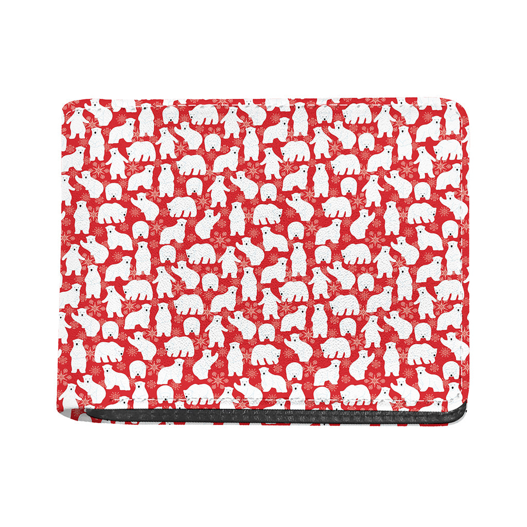 Polar Bear And Snowflake Pattern Print Bifold Wallet