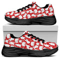 Polar Bear And Snowflake Pattern Print Black Chunky Shoes