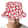 Polar Bear And Snowflake Pattern Print Bucket Hat