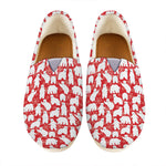 Polar Bear And Snowflake Pattern Print Casual Shoes