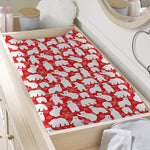 Polar Bear And Snowflake Pattern Print Changing Pad Cover
