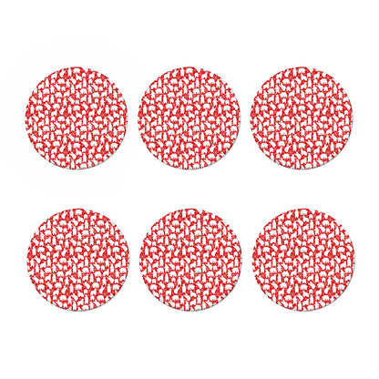 Polar Bear And Snowflake Pattern Print Coaster Set