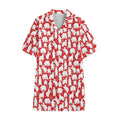 Polar Bear And Snowflake Pattern Print Cotton Hawaiian Shirt