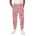 Polar Bear And Snowflake Pattern Print Cotton Sweatpants
