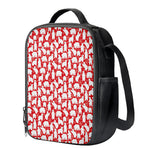 Polar Bear And Snowflake Pattern Print Crossbody Lunch Bag