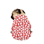 Polar Bear And Snowflake Pattern Print Dog Zip Up Jacket
