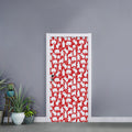 Polar Bear And Snowflake Pattern Print Door Sticker