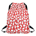 Polar Bear And Snowflake Pattern Print Drawstring Backpack