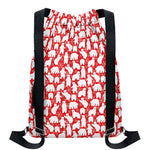 Polar Bear And Snowflake Pattern Print Drawstring Backpack