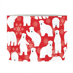 Polar Bear And Snowflake Pattern Print Drum Lamp Shade
