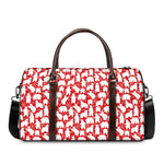 Polar Bear And Snowflake Pattern Print Duffle Bag