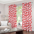 Polar Bear And Snowflake Pattern Print Extra Wide Grommet Curtains