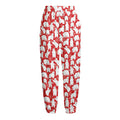 Polar Bear And Snowflake Pattern Print Fleece Lined Knit Pants