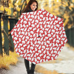 Polar Bear And Snowflake Pattern Print Foldable Umbrella