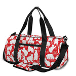 Polar Bear And Snowflake Pattern Print Gym Bag