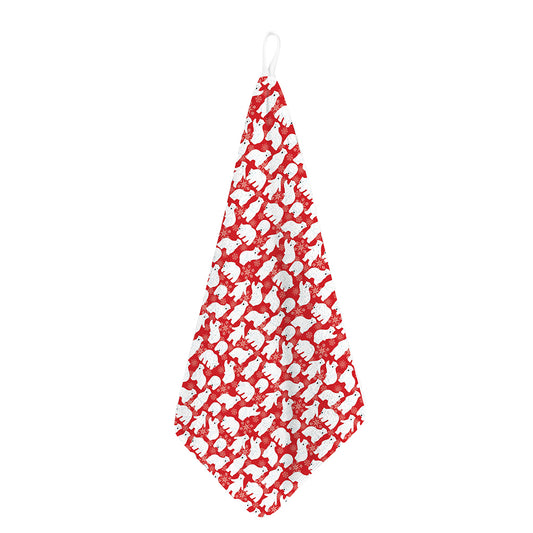 Polar Bear And Snowflake Pattern Print Hand Towel