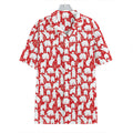 Polar Bear And Snowflake Pattern Print Hawaiian Shirt