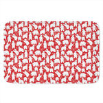 Polar Bear And Snowflake Pattern Print Indoor Door Mat