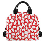 Polar Bear And Snowflake Pattern Print Insulated Lunch Bag