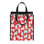Polar Bear And Snowflake Pattern Print Insulated Lunch Tote