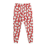 Polar Bear And Snowflake Pattern Print Jogger Pants