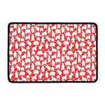 Polar Bear And Snowflake Pattern Print Kitchen Mat