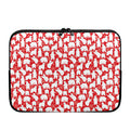 Polar Bear And Snowflake Pattern Print Laptop Sleeve