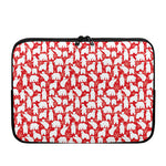 Polar Bear And Snowflake Pattern Print Laptop Sleeve
