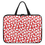 Polar Bear And Snowflake Pattern Print Laptop Sleeve With Handle