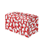 Polar Bear And Snowflake Pattern Print Leather Tissue Box Cover