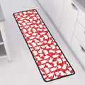 Polar Bear And Snowflake Pattern Print Long Kitchen Mat