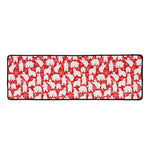 Polar Bear And Snowflake Pattern Print Long Kitchen Mat