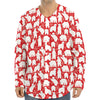 Polar Bear And Snowflake Pattern Print Long Sleeve Baseball Jersey