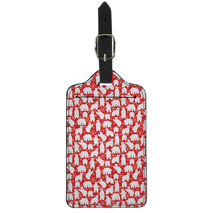 Polar Bear And Snowflake Pattern Print Luggage Tag