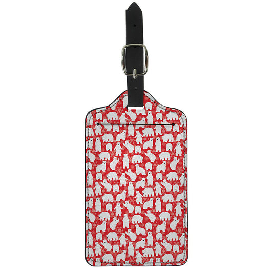 Polar Bear And Snowflake Pattern Print Luggage Tag