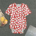 Polar Bear And Snowflake Pattern Print Men's Bodysuit