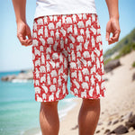 Polar Bear And Snowflake Pattern Print Men's Cargo Shorts