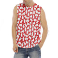 Polar Bear And Snowflake Pattern Print Men's Fitness Tank Top