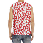 Polar Bear And Snowflake Pattern Print Men's Fitness Tank Top