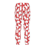 Polar Bear And Snowflake Pattern Print Men's leggings