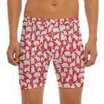 Polar Bear And Snowflake Pattern Print Men's Long Boxer Briefs