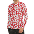 Polar Bear And Snowflake Pattern Print Men's Long Sleeve Rash Guard