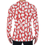 Polar Bear And Snowflake Pattern Print Men's Long Sleeve T-Shirt