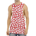 Polar Bear And Snowflake Pattern Print Men's Muscle Tank Top