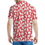 Polar Bear And Snowflake Pattern Print Men's Polo Shirt