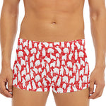 Polar Bear And Snowflake Pattern Print Men's Short Boxer Briefs